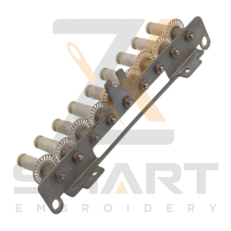 Brukt original 9 farger SWF Board Base med hjul Embroidery Machine Parts T12SWF02-9U