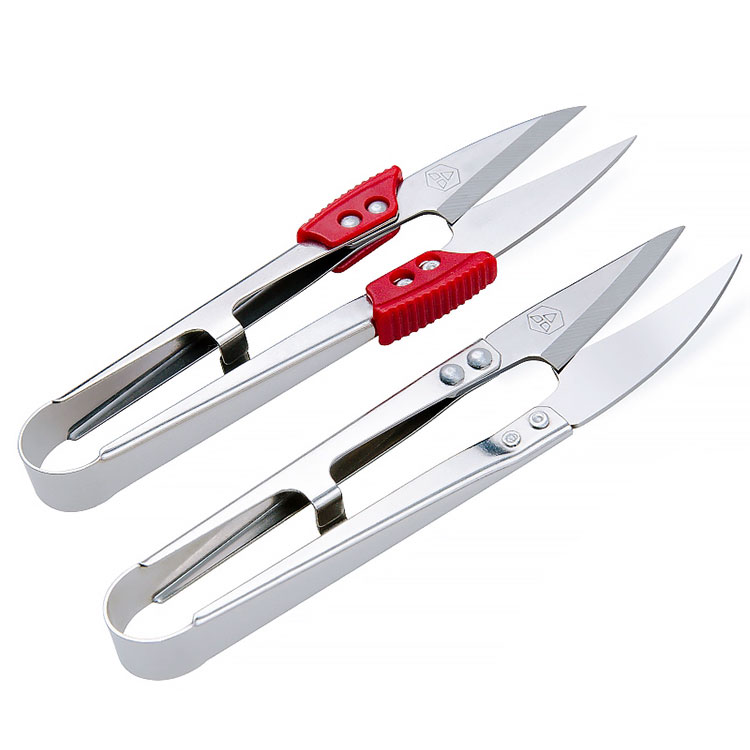 Bending garn skjærer, rustfritt stål curling hodeskisser, tråd ender sying, broderi, trimning, små skjærer for husholdningsbruk uten springer